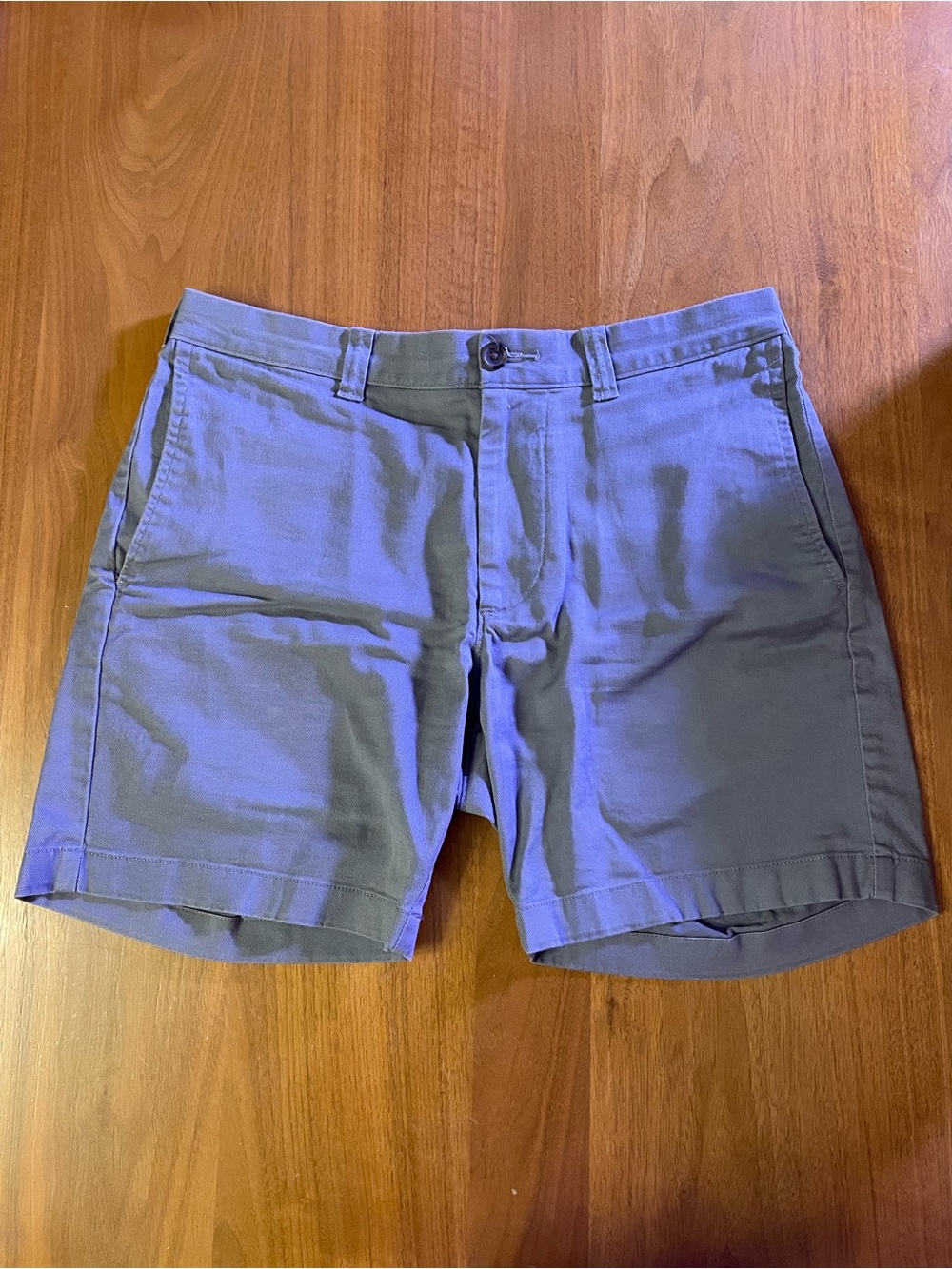 J. Crew Men's Flat Front Chino Shorts in Blue